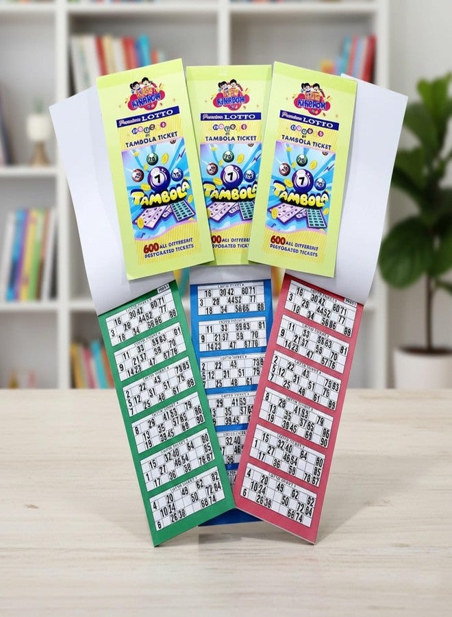 FRATELLI Tambola 1800 Bingo Tickets for Indoor Housie & Party Games (600 X 3 Ticket Books) - Image 1